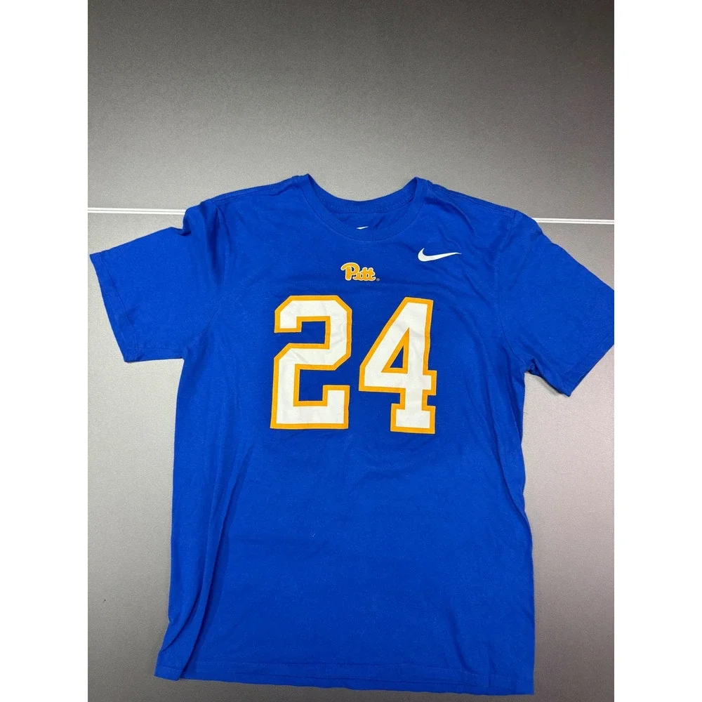 Nike Pitt Panthers James Conner 24 Shirt Mens Medium Blue NCAA Football Tee